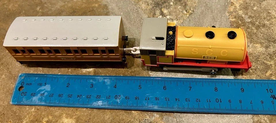 Vintage 1999 Britt Allcraft Thomas & Friends Ben w/Clarabel Motorized Train, EXC - Image 3 of 4