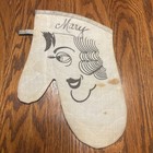 Man & Woman Caricatures OVEN MITTS * Silver Backed * RARE * Hysterical * Vintage — photo 2