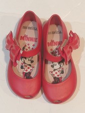 Mini Melissa x Minnie Mouse Jelly Maryjane Bow Accent Toddler Size 9 EUR 25/26