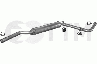 Silencieux intermédiaire Skoda Felicia 1.9 D acier anti-corrosion