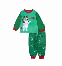 Bluey Kids Christmas Holiday Pajamas Cozy PJ Set 2PC Boys Size 4 NWT