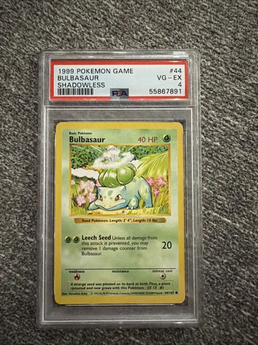 Bulbasaur (Shadowless) graded PSA 4 for sale on eBay