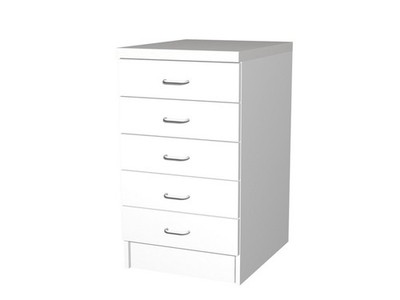 Schubkastenschrank - 50 cm breit - Weiß   Rapido