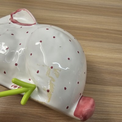 Vintage Tiffany & Co. Austria Ceramic Bunny Rabbit Coin Bank 8