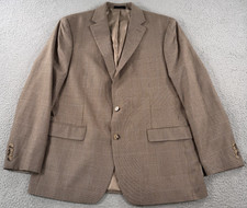 Ralph Lauren Sport Coat Blazer Mens 44L Two Button Houndstooth Polyester Blend