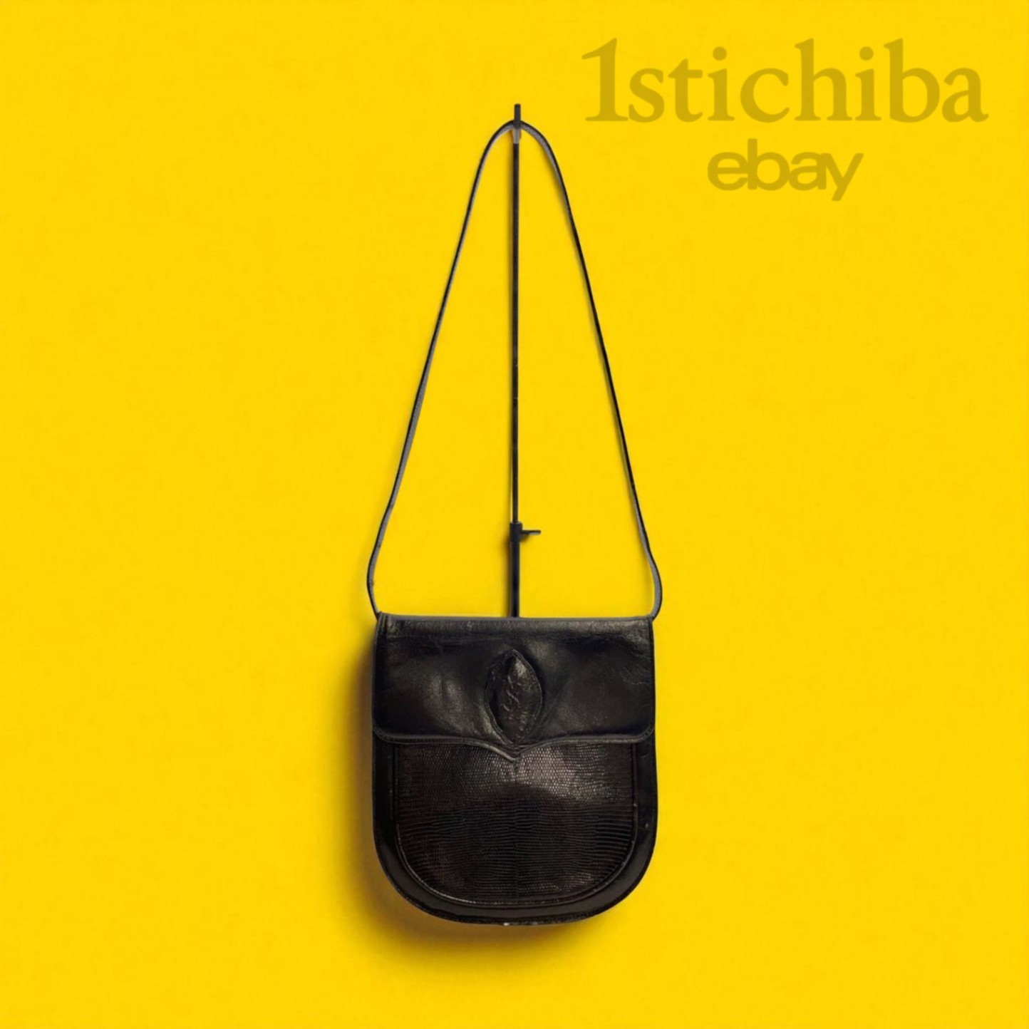 Borsa a tracolla Yves Saint Laurent nera chiusura a scatto modello all over usata