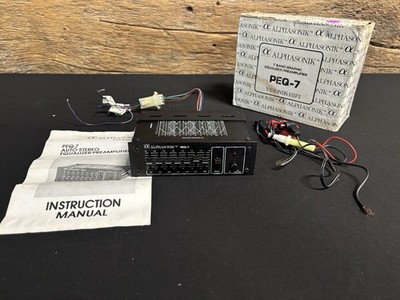 Alphasonik PEQ-7 Vintage 7-Band Graphic Equalizer Preamplifier -Tested Powers On