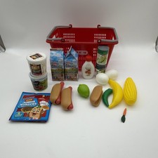 HEB Play Shopping Basket with 21 Pieces of Mini Toy Food Groceries