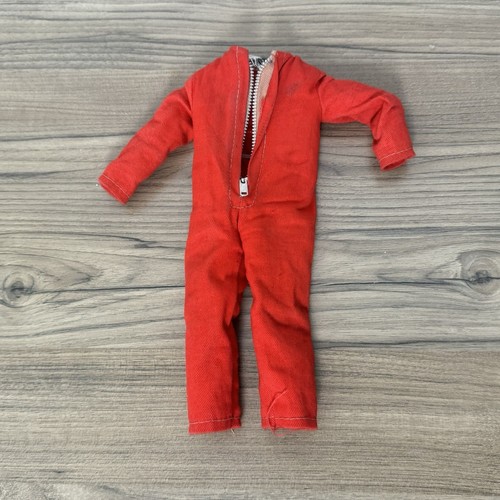 VTG Hasbro G.I. Joe Red Jumpsuit Zip Up Made in Taiwan 1960's - Picture 2 of 4