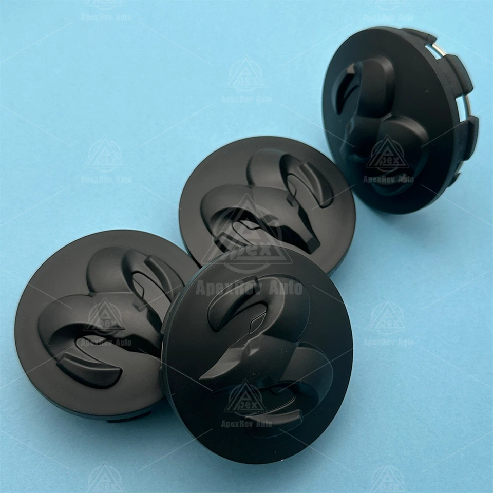 4X Matte Black Wheel Center Caps For 2013-2019 Ram 1500 Hub Cap Cover 1LB72TRMAB - Image 4 of 4
