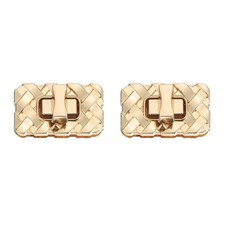 2Pcs Twist Turn Locks Aluminum Alloy Rectangle Turn Lock Clasp Gold