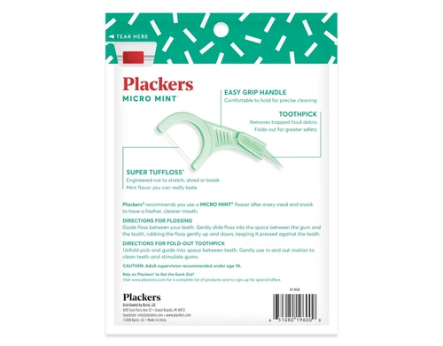 Plackers Micro Mint 牙线挑选 90 件装 3 件装 - 第 2 张/共 3 张