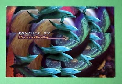 PSYCHIC TV GENESIS P-ORRIDGE KONDOLE POSTCARD - from 1989 - THROBBING GRISTLE