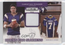 2011 Rookies & Stars Dress for Success Jerseys Prime 26/50 Christian Ponder 0u2j