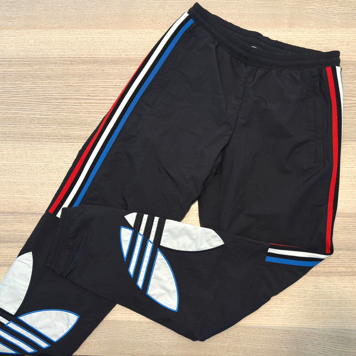Adidas Originals Tricolor Trefoil Track Pants Mens S Black Joggers