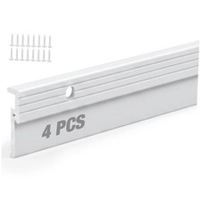 4 Pcs White Door Sweep, 2 x 36 Inch Aluminum Rubber Bottom Seal for Exterior