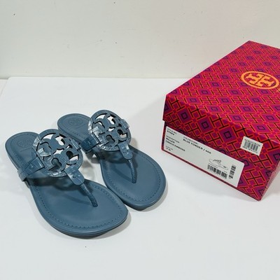 Tory Burch Blue Miller Sandals EUC Tory Burch Miller Blue Designer