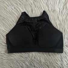 Victoria's Secret High Neck Wireless Bralette Women Size 34B Black Lightly Lined