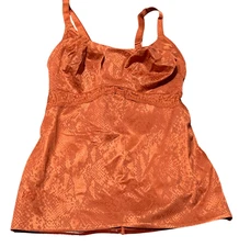 Ruby Ribbon Lace Cami Terracotta Snake New Size 32