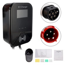 EV Charger Wallbox Type 2 32A 22KW CEE 3-Phase Plug Charging Station EV PHEV EZ