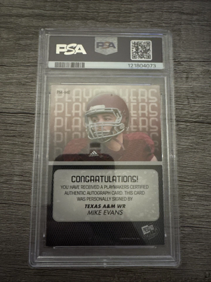 Press Pass Mike Evans 2014 rojo automático/25 PSA 8 Texas A&M y Tampa Bay Buccaneers Foto 2 de 2