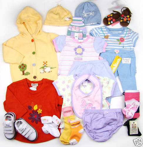 NWT 14pc Set Girl's Clothes Shoes Outfits Sweater 0 3 6 9 12-18 months Gymboree - Foto 1 di 3