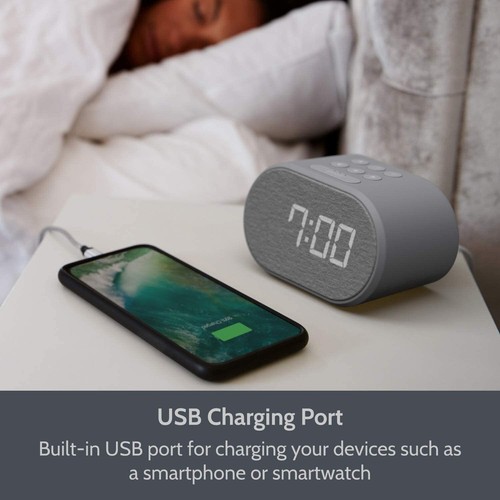 Alarm Clock Bedside i-Box With USB Charger & FM Radio, LED Backlit, USB Charger - Picture 15 of 40