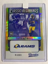 2021 Classics Tutu Atwell Gold Classic Beginnings Parallel Rookie #D /75 SP Rams