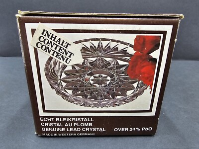 Hofbauer鉛クリスタルコースター6枚セット【ドイツ製アンティーク】美品 Hofbauer Collection Crystal Coaster Set of 6 Molded 24%Lead