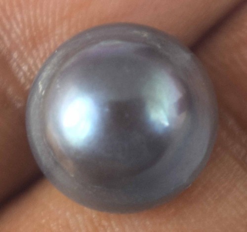6 Ct/10 mm Natural Tahitian Grayish Black South Sea Pearl Round Gemstone C3556 - Picture 5 of 9