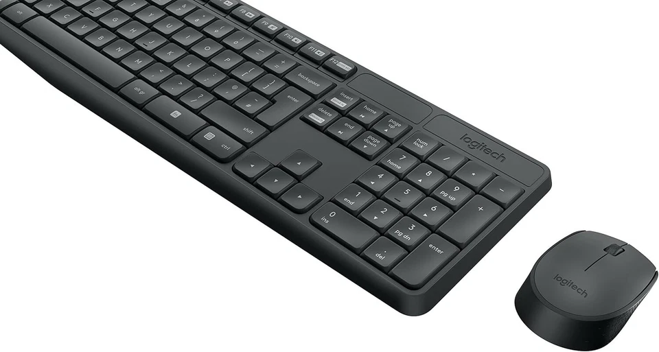 LOGITECH MK235 Kabelloses Tastatur-Maus-Set Nano USB PC/Laptop Deutsch QWERTZ - Bild 2 von 4