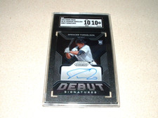 2022 PRIZM DEBUT SIGNATURES SPENCER TORKELSON AUTO, SIGNED CARD SGC 10 AUTO 10