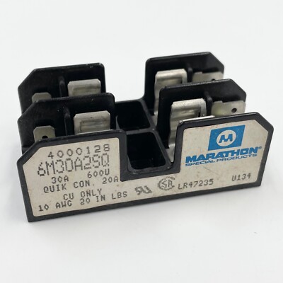 Marathon 6M30A2SQ Fuse Holder 2 Pole 30A 600V Class M Fuse