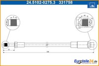 Bremsschlauch Ate 24.5102-0275.3 FüR Bmw 5Er 5Er Touring