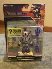 Roblox Ninja Legends Cybernetic Azure Sensei 3in Figure w/ Virtual Item Code