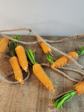 Rustic Burlap Carrot Garland for Spring Farmhouse Mantle Decor-72 in twine rope