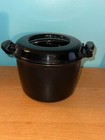 Pampered Chef 3 Qt Micro Rice Cooker Plus #2779 Microwave EUC Black Locking Lid