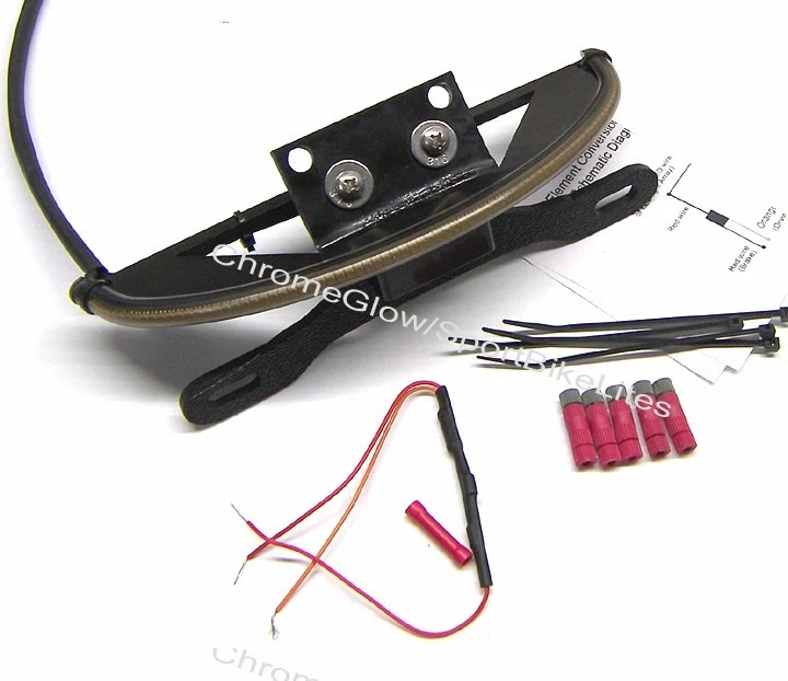 Barra de luz de señal de giro eliminador de guardabarros LED perno Yamaha y montaje de etiqueta - lente de humo Foto 2 de 4