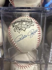 Pete Rose Jackie Robinson Logo Signed Baseball