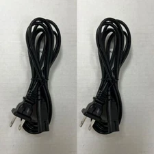 LOT 2 WELL-SHIN WS-027 125V 10A E115330 2 Round Prongs WALL POWER CORD 3C05D