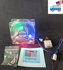 Evercool MultiColor Crystal LED Fan,80mmx35 EL Bearing PC Case Cooler CL8035/LD1