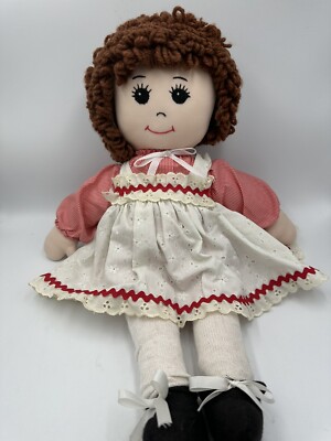 VTG Handmade Doll Rag Doll Cloth Doll Annie Lookalike 22'' Tall 2 Faces Kitschy