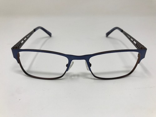 Bum Equipment Eyeglasses Frame 50-18-135 Navy Brown SUPERCILIOUS METAL 9833