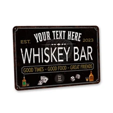 Personalized Whiskey Bar Sign Home Bar Decor Gift For Dad Man Cave 108122002199