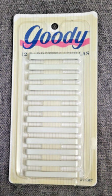 Vintage Goody Barrettes 2'' Stay-Tight White Barrettes 1995 USA 73387 Sealed PKG!
