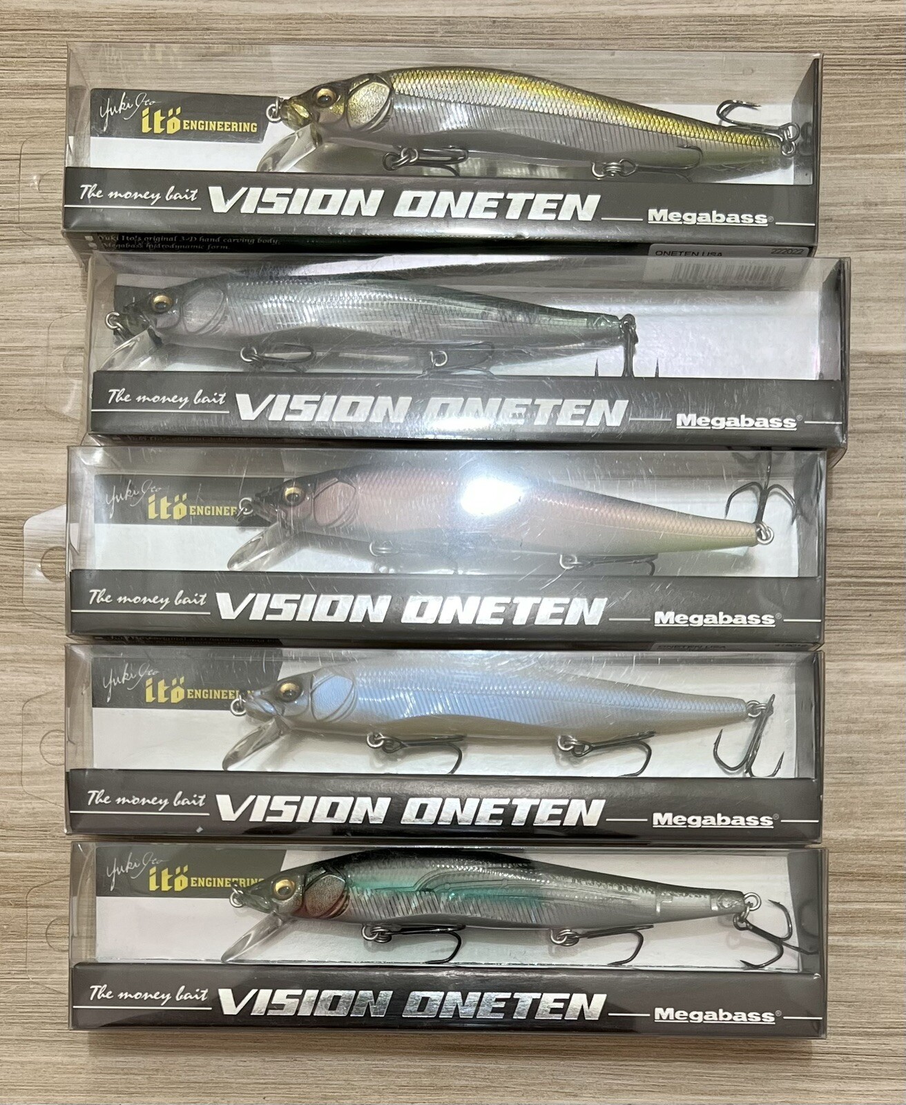 Megabass (Lot Of 5) Ito Vision Oneten Suspending Jerkbaits, Free Shipping! NWT! - Image 12