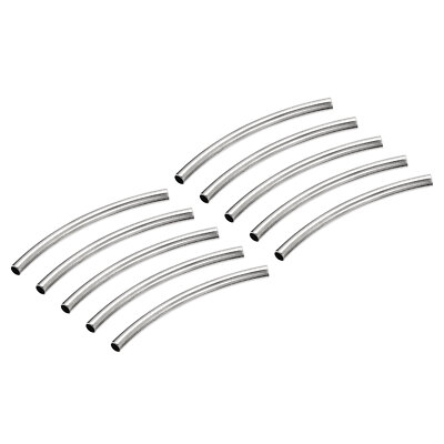 Brass Curved Noodles Tube Beads for Jewelry Making