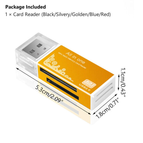 High Speed Multi Card Reader 4 In 1 USB SDHC SDXC Micro SD TF Memory Stick M2 - Picture 2 of 17