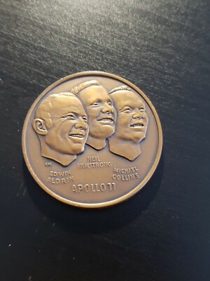 1969 Apollo 11 First Men on the Moon Bronze Medallion | eBay