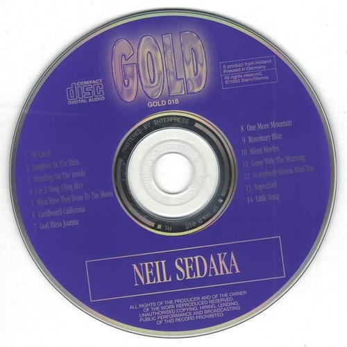 CD Neil Sedaka - Gold (1993) - Bild 3 von 3